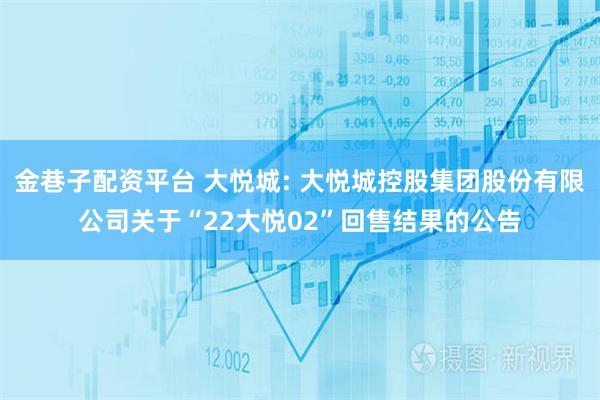 金巷子配资平台 大悦城: 大悦城控股集团股份有限公司关于“22大悦02”回售结果的公告